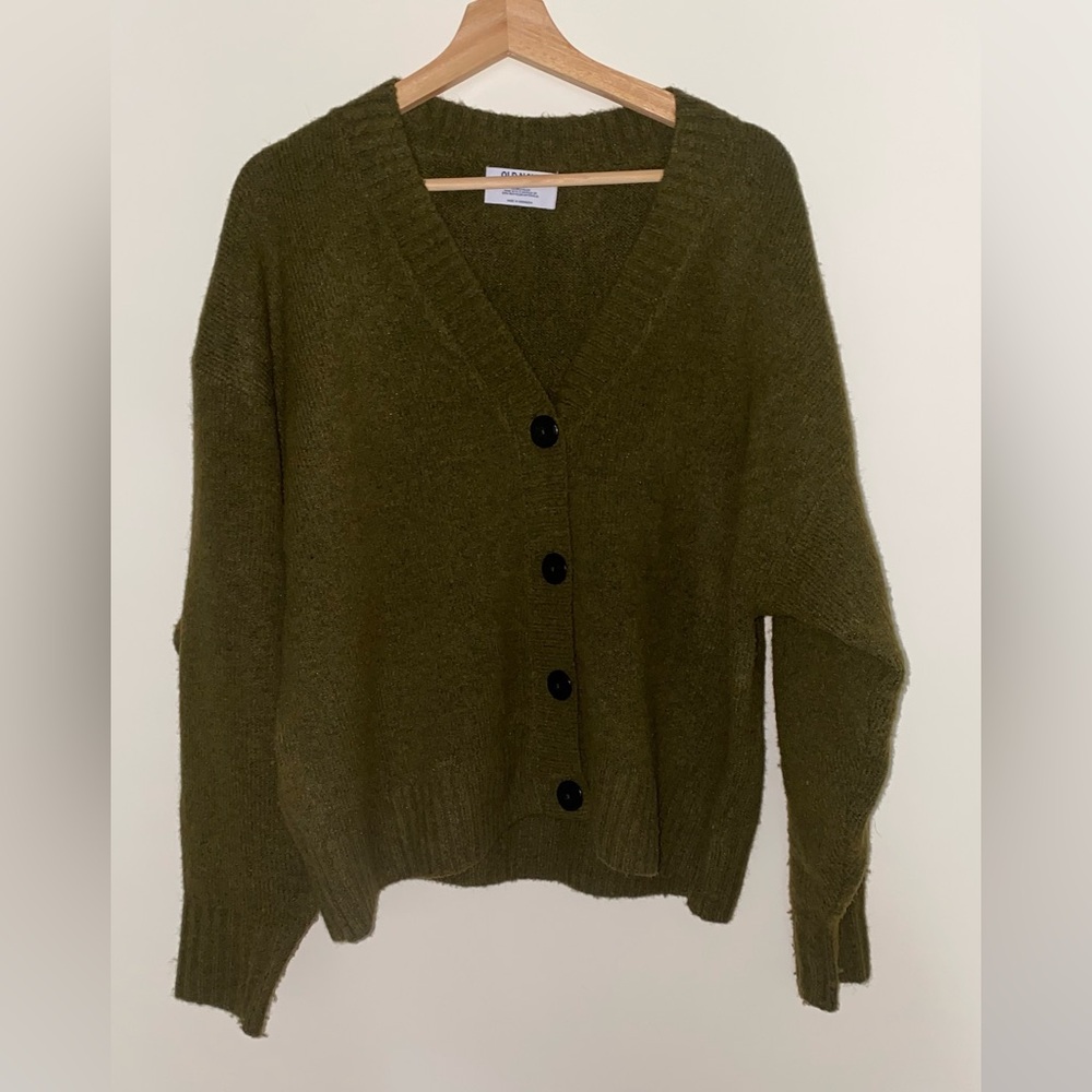 Old Navy Olive Green Button-Up Cardigan